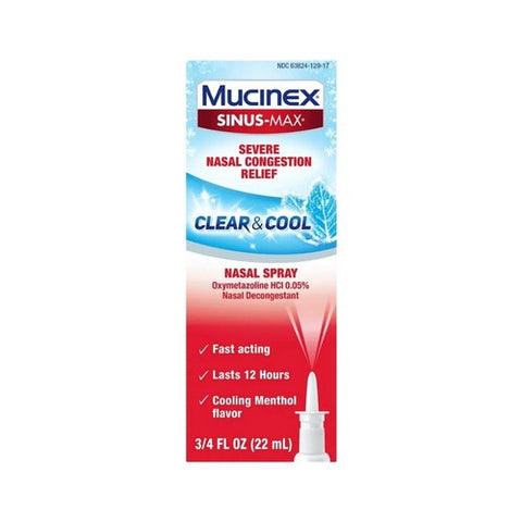 Mucinex, Full Force 12 Hour Nasal Decongestant Spray, 1 oz