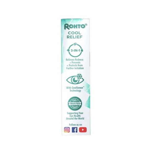 Mentholatum, Rohto Cool Redness Relief Eye Drops, 0.43 oz