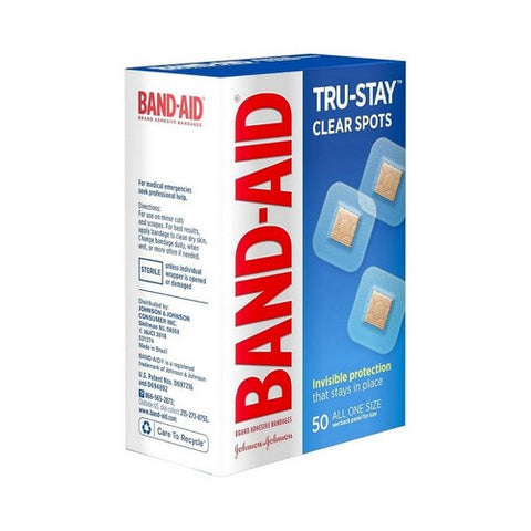 Band-Aid, Adhesive Bandages Clear Spots All One Size, 50 each