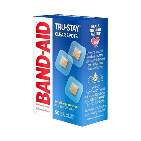 Band-Aid, Adhesive Bandages Clear Spots All One Size, 50 each