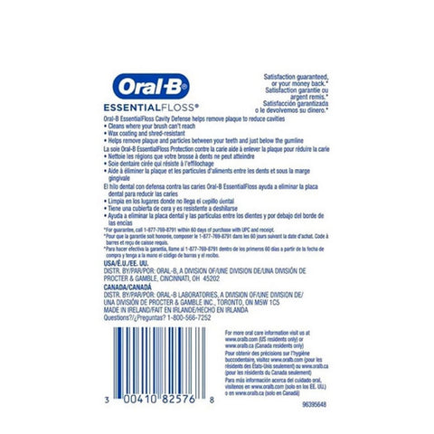 Tampax, Oral-B Essential Floss 55 Yards, Unflavoured each