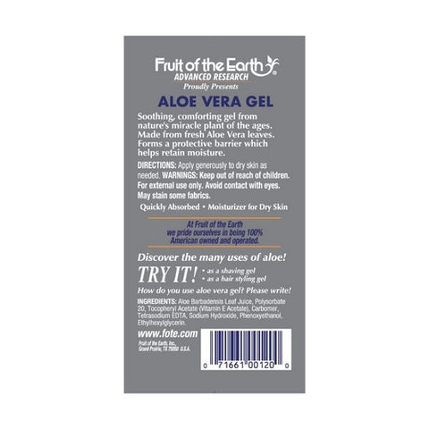 Fruit Of The Earth, 100 % Aloe Vera Gel, 12 oz