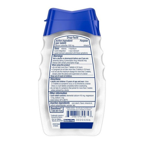 The Honest Company, Tums Ultra Strength 1000 Chewable, Peppermint 72 tabs