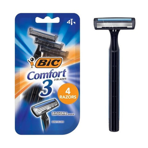 Bic, Comfort 3 Shavers For Men, 4 each (Sensitive Skin)