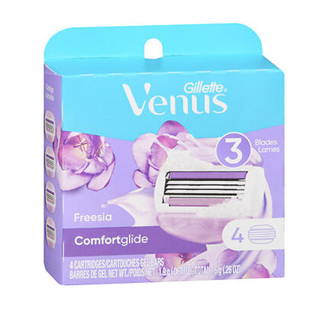 Gillette, Venus Breeze 2 In 1 Cartridges With Shave Gel Bars, 4 each