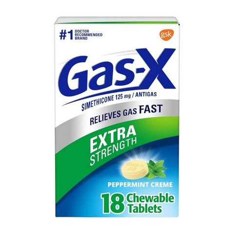 Gas-X, Chewable Tablets Extra Strength, Peppermint 18 tabs