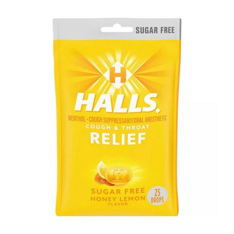 Halls, Mentho-Lyptus Cough Drops Sugar Free, 25 Lozenges