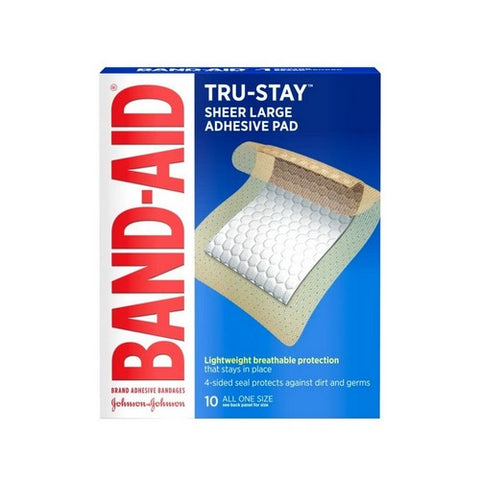 Band-Aid, Johnson & Johnson Band-Aid Adhesive Pads Bandages, Count of 10