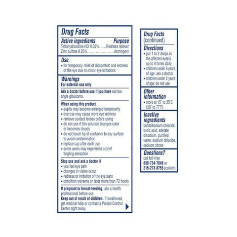 Visine, A.C. Astringent Redness Reliever Eye Drops, 0.5 Oz