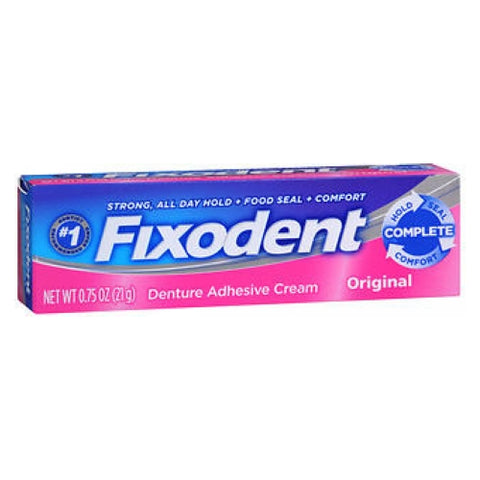 Fixodent, Denture Adhesive Cream, Original 0.75 Oz