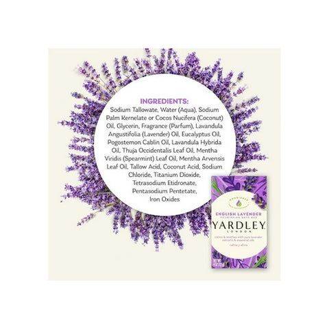 Yardley, London Naturally Moisturizing Bar Soap, English Lavender 4.25 oz