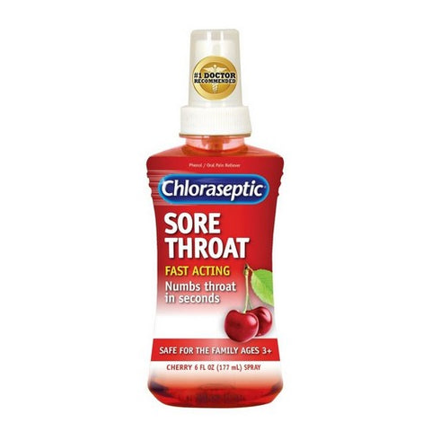 Med Tech Products, Chloraseptic Sore Throat Spray, Cherry 6 oz