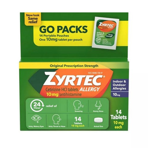 Zyrtec, Allergy Tablets, 10 mg, 14 tabs