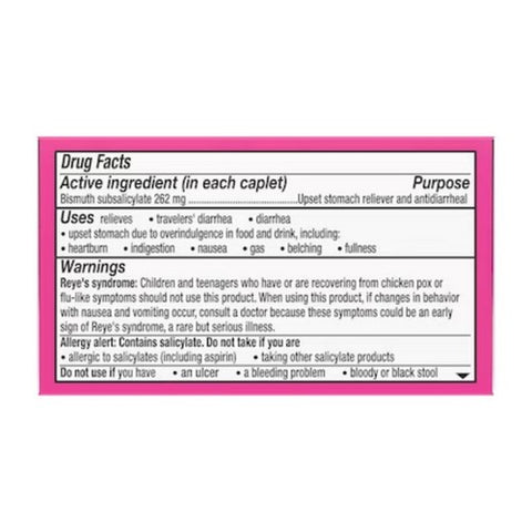 Pepto-Bismol, Upset Stomach Reliever Antidiarrheal Caplets, 24 ct