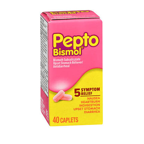 Pepto-Bismol, Upset Stomach Reliever Antidiarrheal Caplets, 40 ct
