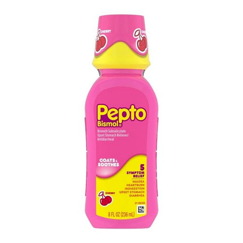 Pepto-Bismol, Upset Stomach Reliever Antidiarrheal, Cherry 8 oz