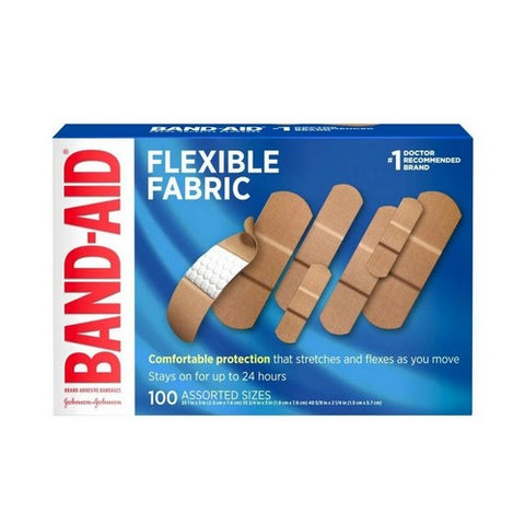 Band-Aid, Flexible Fabric Adhesive Bandages All One Size, 100 each