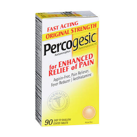 Percogesic, Aspirin Free Fever Reducer & Pain Releiver, 90 Tabs