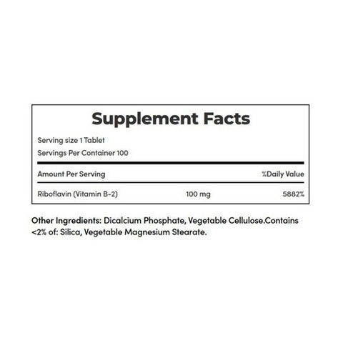 Sundown Naturals, Nature's Bounty Vitamin B-2, 100 mg, Count of 1