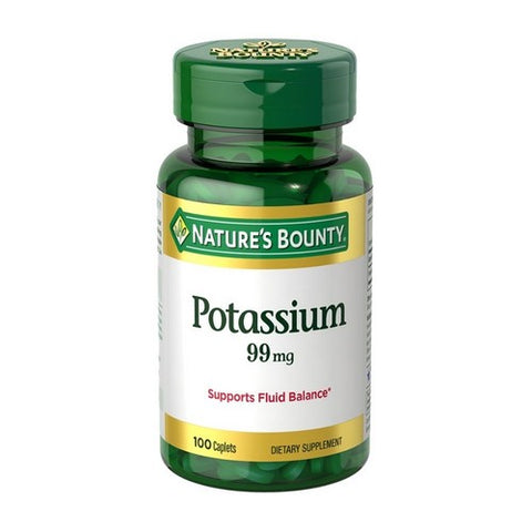 Nature's Bounty, Potassium, 99 mg, 100 Caplets