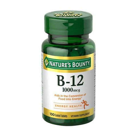 Nature's Bounty, Vitamin B-12, 1000 mcg, 100 tabs