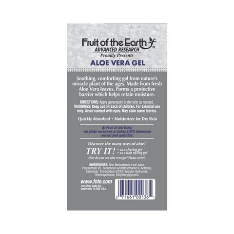 Fruit Of The Earth, Aloe Vera 100 % Gel, 6 oz