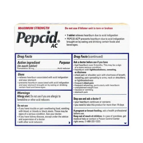 Pepcid, Ac Maximum Strength Acid Reducer, 25 tabs