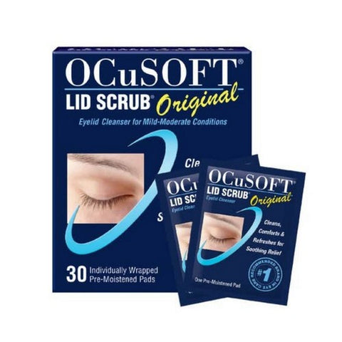 Ocusoft, Lid Scrub Eyelid Cleanser Pre-Moistened Pads Original Formula, Box Of 1
