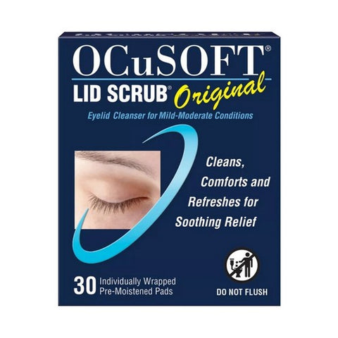 Ocusoft, Lid Scrub Eyelid Cleanser Pre-Moistened Pads Original Formula, Box Of 1