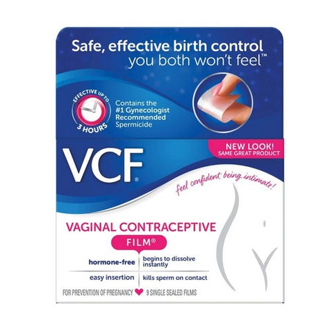 Vcf, Dissolving Vaginal Contraceptive Film, 9 each
