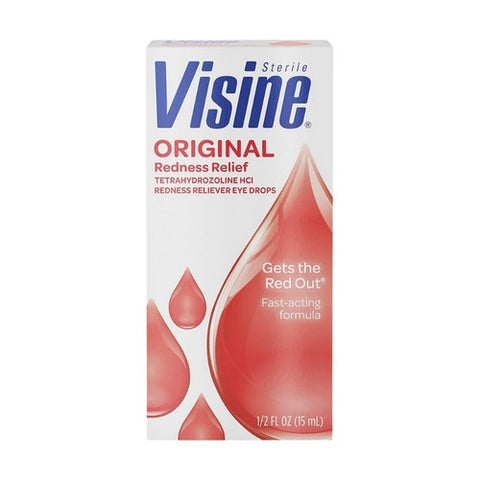 J & J Sales Logistics Co, Visine Original Redness Reliever Eye Drops, 0.5 oz