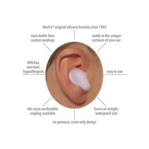 Mack's, Pillow Soft Silicone Putty Earplugs, 2 Pair