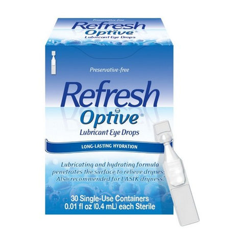 Refresh, Optive Lubricant Eye Drops Single-Use Containers, Count of 30