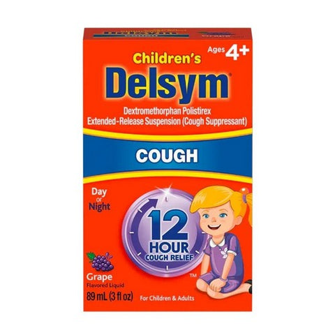 Delsym, Adult 12 Hour Cough Relief, Grape 3 oz