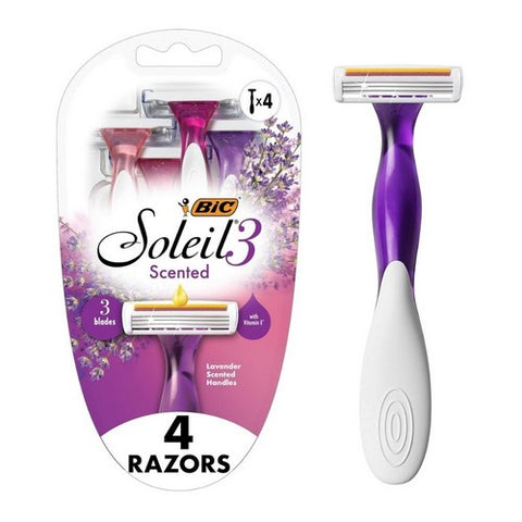 Bic, Soleil Twilight Triple Blade Disposable Shavers For Women, 4 each