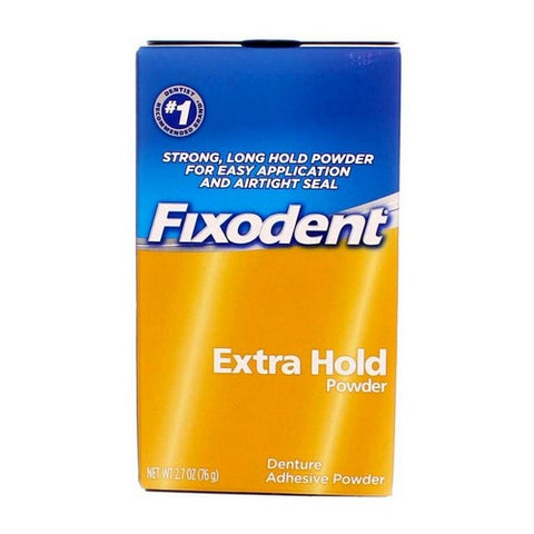 Fixodent, Denture Adhesive Powder, Extra Hold 2.7 Oz
