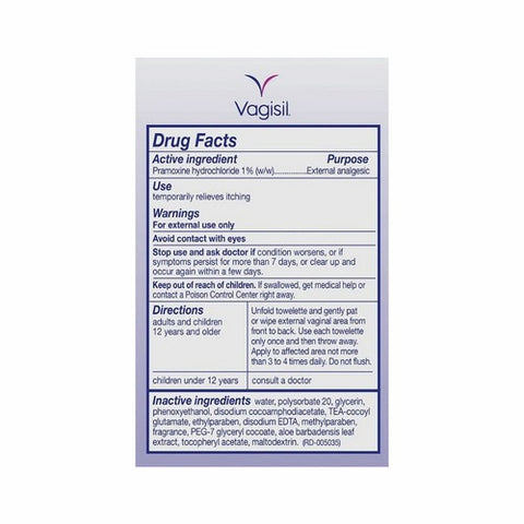 Vagisil, Anti-Itch Medicated Wipes Maximum Strength, 12 each