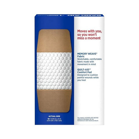 Band-Aid, Flexible Fabric Adhesive Bandages Extra Large, 10 each