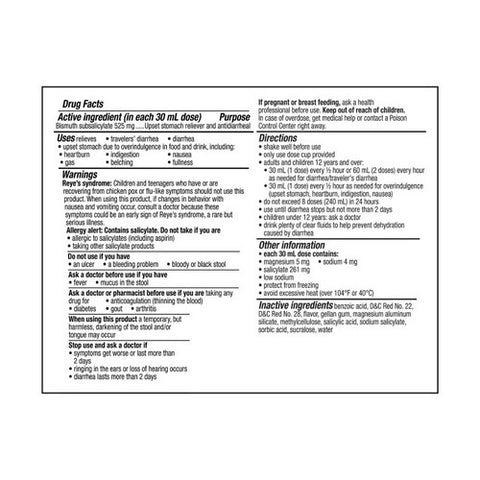 Pepto-Bismol, Upset Stomach Reliever Antidiarrheal, Original 12 oz