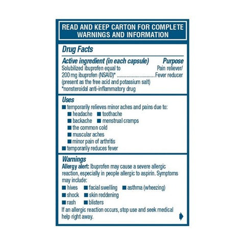 Advil, Advanced Medicine For Pain, 200 mg, 20 Liquid Filled Capsules