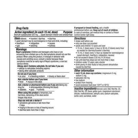 Pepto-Bismol, Maximum Strength Liquid Upset Stomach Reliever Antidiarrheal, 12 oz