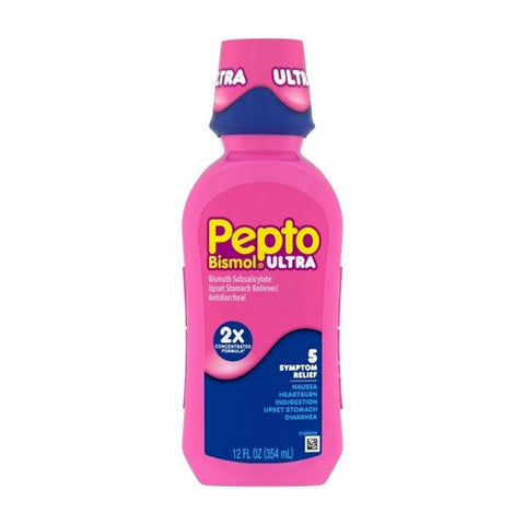 Pepto-Bismol, Maximum Strength Liquid Upset Stomach Reliever Antidiarrheal, 12 oz