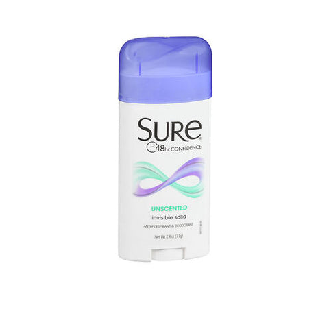 Sure, Anti-Perspirant Deodorant Invisible Solid, 2.6 Oz