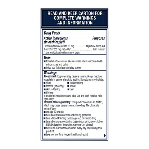 Advil, Pain Reliever And Nighttime Sleep Aid, 80 Caplets