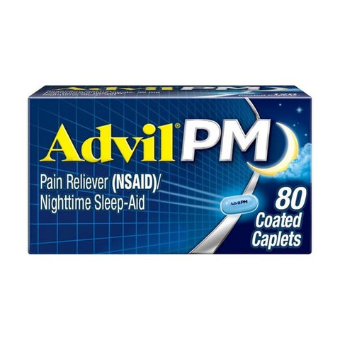 Advil, Pain Reliever And Nighttime Sleep Aid, 80 Caplets