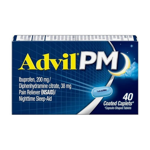 Advil, Pain Reliever And Nighttime Sleep Aid, 40 Caplets