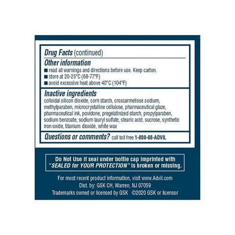 Advil, Advanced Medicine For Pain, 200 mg, 200 tabs