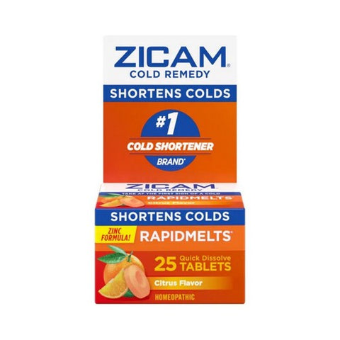 Zicam, Cold Remedy Rapidmelts With Vitamin C, Citrus 25 tabs