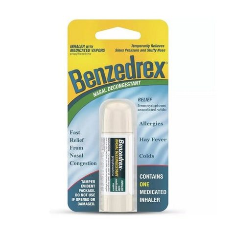 Benzedrex, Inhaler Propylhexedrine Nasal Decongestant, 1 each