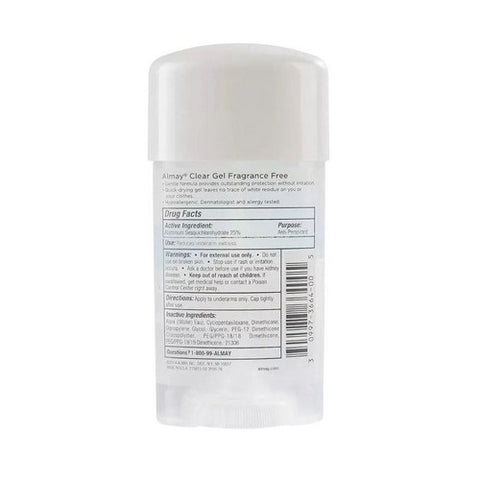 Revlon, Almay Anti-Perspirant Deodorant Clear Gel, Fragrance Free 2.25 oz